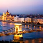 Il fiume Danubio che attraversa Budapest