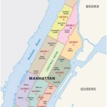 New york city, manhattan district map