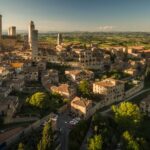 In the very heart of Tuscany – Aerial view of the medieval town of Montepulciano, Italy