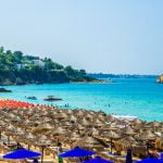 Spiaggia di Platis Gialos e Makris Gialos Beach, isola di Cefalonia, Grecia