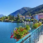 Piccolo villaggio di Osteno sul Lago di Lugano, Italia