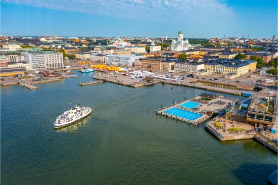 Vista panoramica di Helsinki in Finlandia