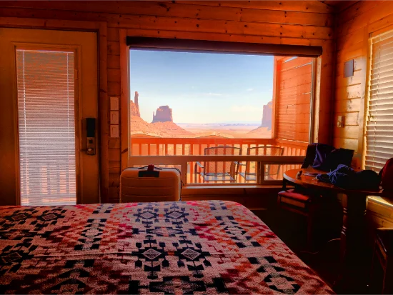 Cabin con vista sulle butte della Monument Valley
