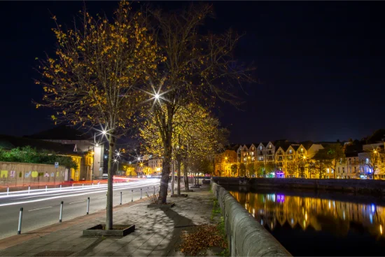 Cork e il River Lee al tramonto in Irlanda