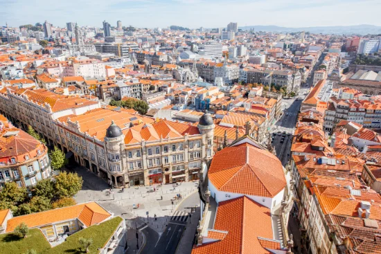 Panorama di Porto in una giornata di sole
