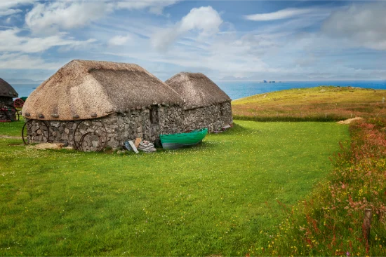 Paesaggio tradizionale sull’isola di Skye in Scozia