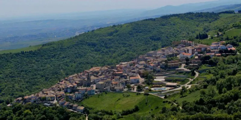 Panorama del borgo di Alberona nei Monti Dauni